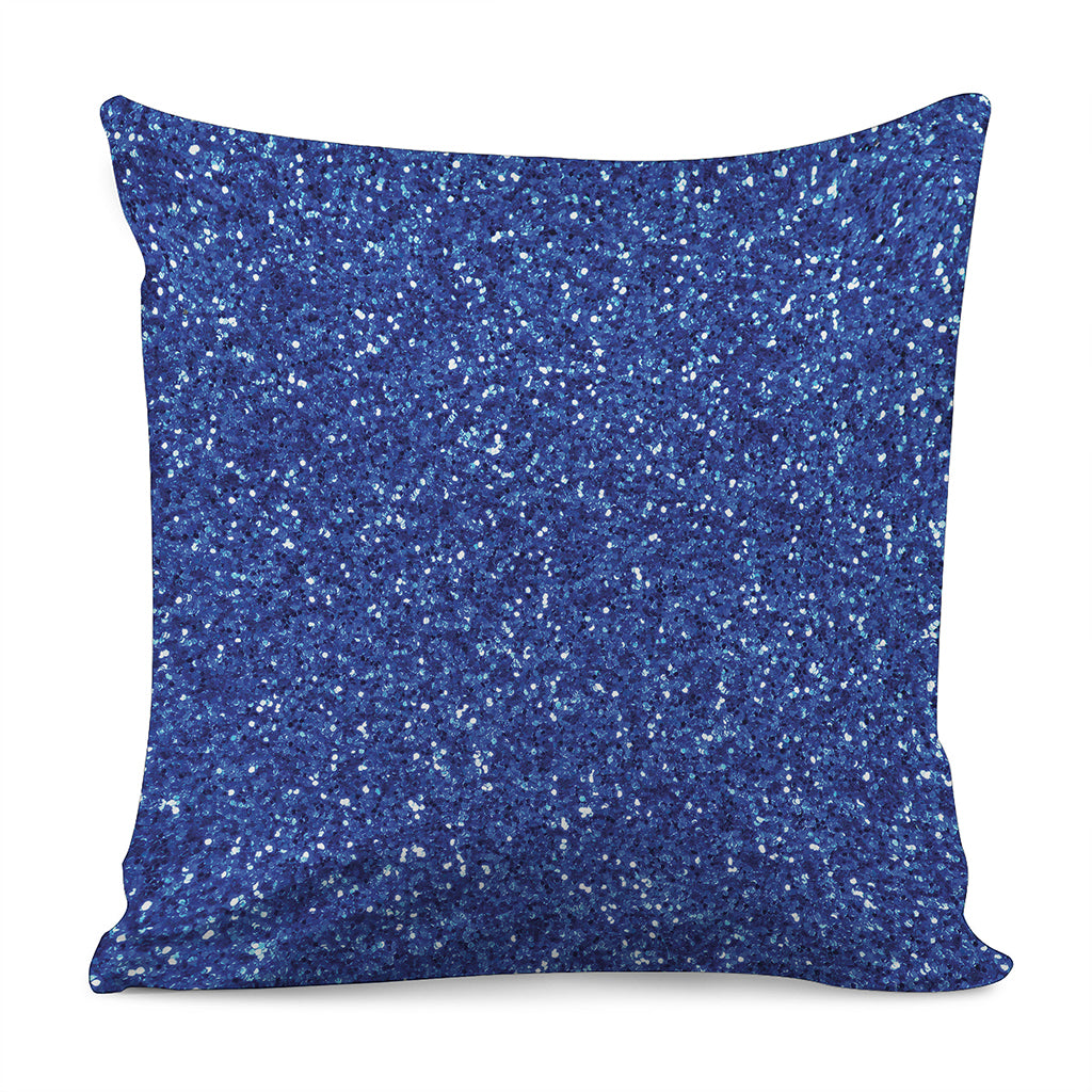 Blue Glitter Artwork Print (NOT Real Glitter) Pillow Cover
