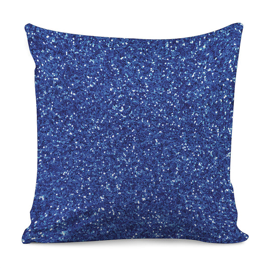 Blue Glitter Artwork Print (NOT Real Glitter) Pillow Cover