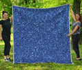 Blue (NOT Real) Glitter Print Quilt