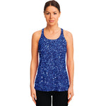 Blue Glitter Artwork Print (NOT Real Glitter) Women's Racerback Tank Top