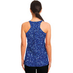 Blue Glitter Artwork Print (NOT Real Glitter) Women's Racerback Tank Top