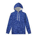 Blue (NOT Real) Glitter Print Pullover Hoodie