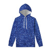 Blue Glitter Artwork Print Pullover Hoodie