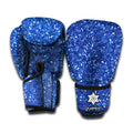 Blue (NOT Real) Glitter Print Boxing Gloves