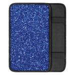 Blue Glitter Texture Print Car Center Console Cover