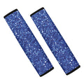 Blue (NOT Real) Glitter Print Car Seat Belt Covers
