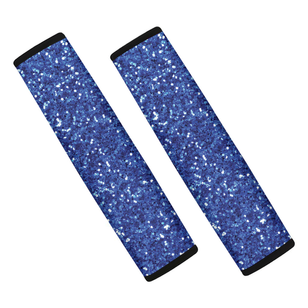 Blue Glitter Texture Print Car Seat Belt Covers