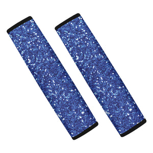 Blue Glitter Texture Print Car Seat Belt Covers