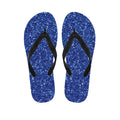 Blue (NOT Real) Glitter Print Flip Flops