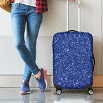 Blue Glitter Texture Print Luggage Cover