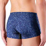 Blue Glitter Texture Print Men's Boxer Briefs