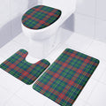 Blue Green And Red Scottish Plaid Print 3 Piece Bath Mat Set