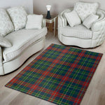 Blue Green And Red Scottish Plaid Print Area Rug