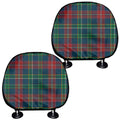 Blue Green And Red Scottish Plaid Print Car Headrest Covers