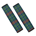 Blue Green And Red Scottish Plaid Print Car Seat Belt Covers