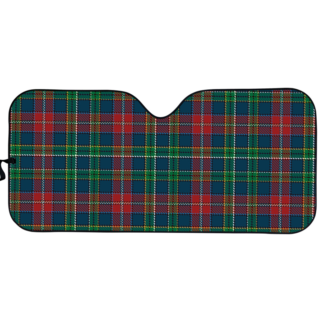 Blue Green And Red Scottish Plaid Print Car Sun Shade