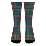 Blue Green And Red Scottish Plaid Print Crew Socks