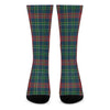 Blue Green And Red Scottish Plaid Print Crew Socks