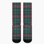 Blue Green And Red Scottish Plaid Print Crew Socks