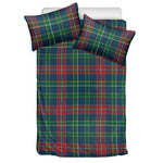 Blue Green And Red Scottish Plaid Print Duvet Cover Bedding Set