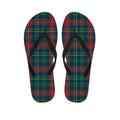 Blue Green And Red Scottish Plaid Print Flip Flops
