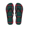 Blue Green And Red Scottish Plaid Print Flip Flops