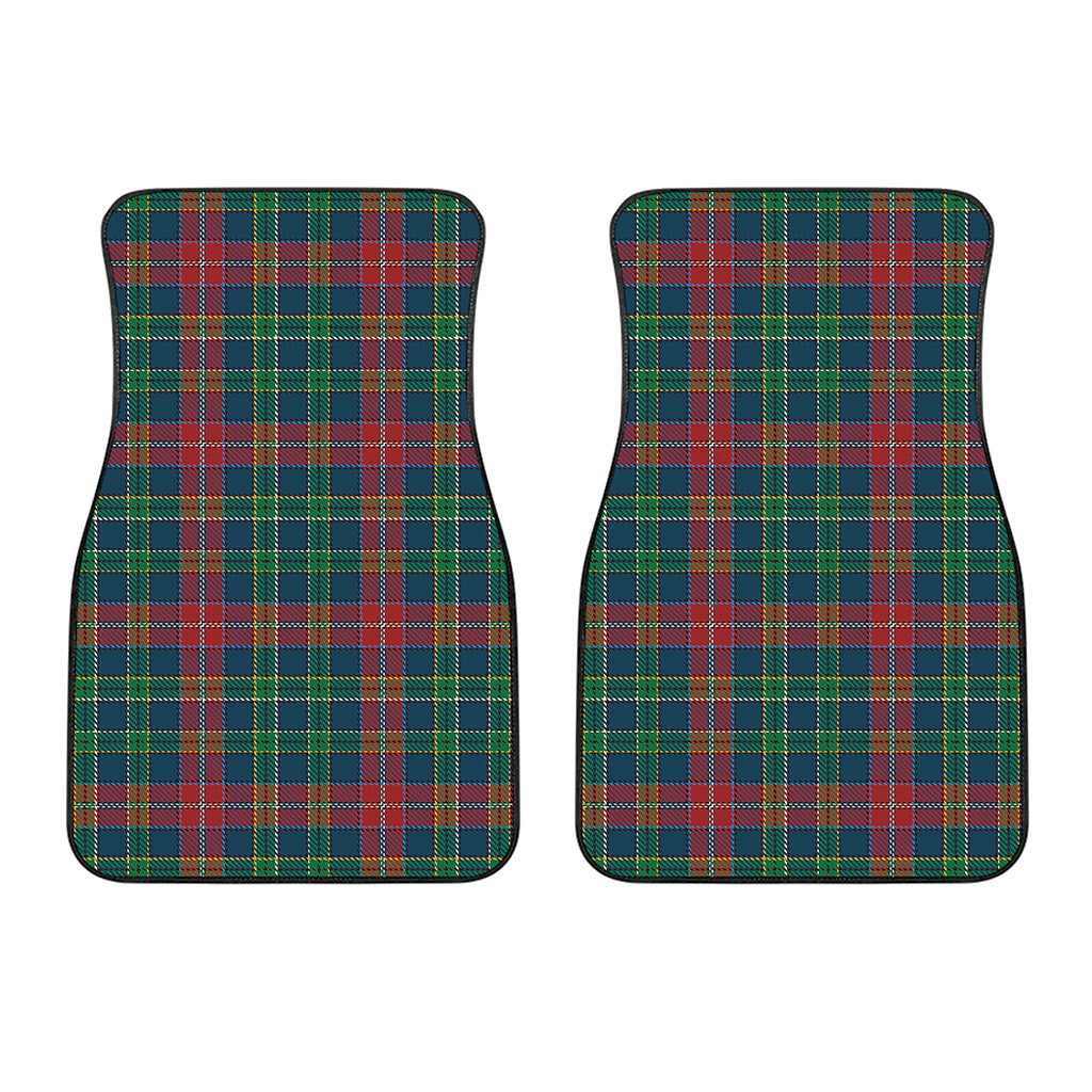 Blue Green And Red Scottish Plaid Print Front Car Floor Mats
