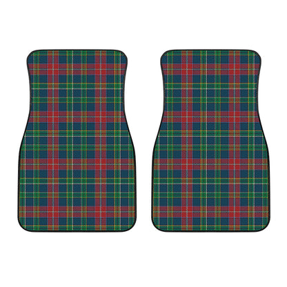Blue Green And Red Scottish Plaid Print Front Car Floor Mats