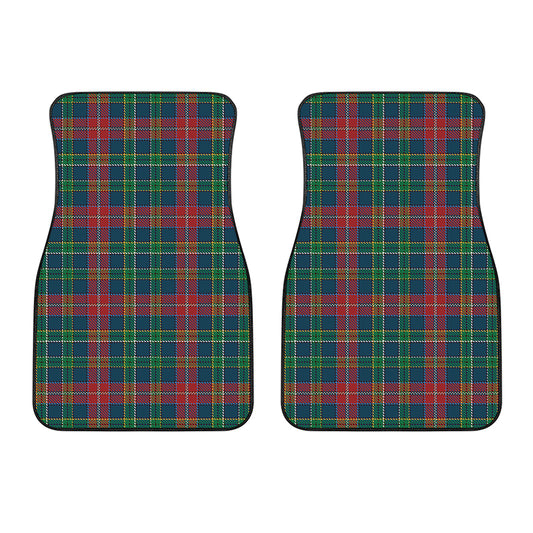 Blue Green And Red Scottish Plaid Print Front Car Floor Mats