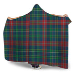 Blue Green And Red Scottish Plaid Print Hooded Blanket