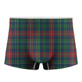 Blue Green And Red Scottish Plaid Print Men's Boxer Briefs