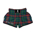 Blue Green And Red Scottish Plaid Print Muay Thai Boxing Shorts