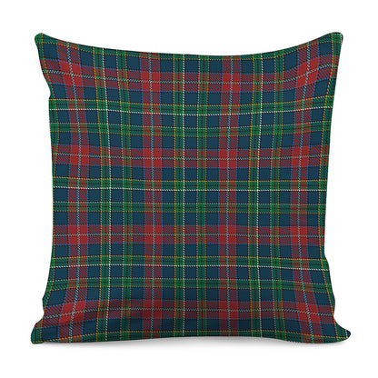 Blue Green And Red Scottish Plaid Print Pillow Cover