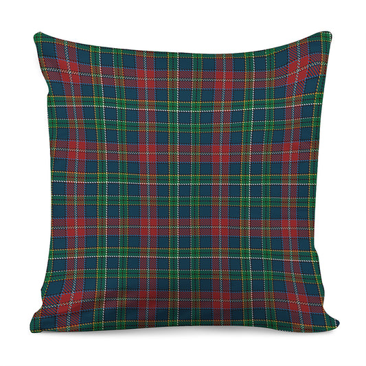 Blue Green And Red Scottish Plaid Print Pillow Cover