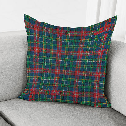 Blue Green And Red Scottish Plaid Print Pillow Cover