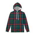 Blue Green And Red Scottish Plaid Print Pullover Hoodie