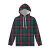 Blue Green And Red Scottish Plaid Print Pullover Hoodie