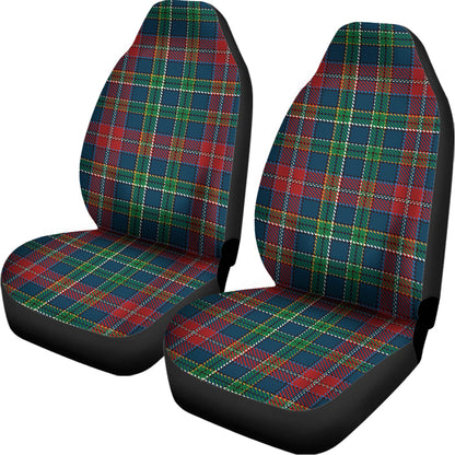 Blue Green And Red Scottish Plaid Print Universal Fit Car Seat Covers