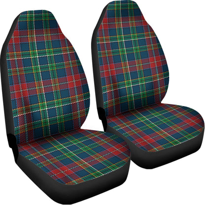 Blue Green And Red Scottish Plaid Print Universal Fit Car Seat Covers