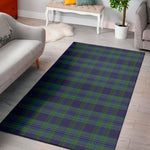 Blue Green And Red Tartan Pattern Print Area Rug