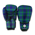 Blue Green And Red Tartan Pattern Print Boxing Gloves