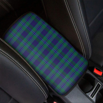 Blue Green And Red Tartan Pattern Print Car Center Console Cover