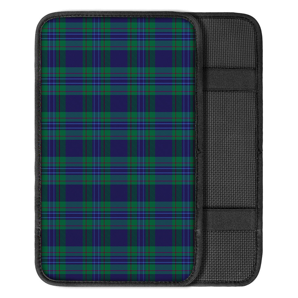Blue Green And Red Tartan Pattern Print Car Center Console Cover