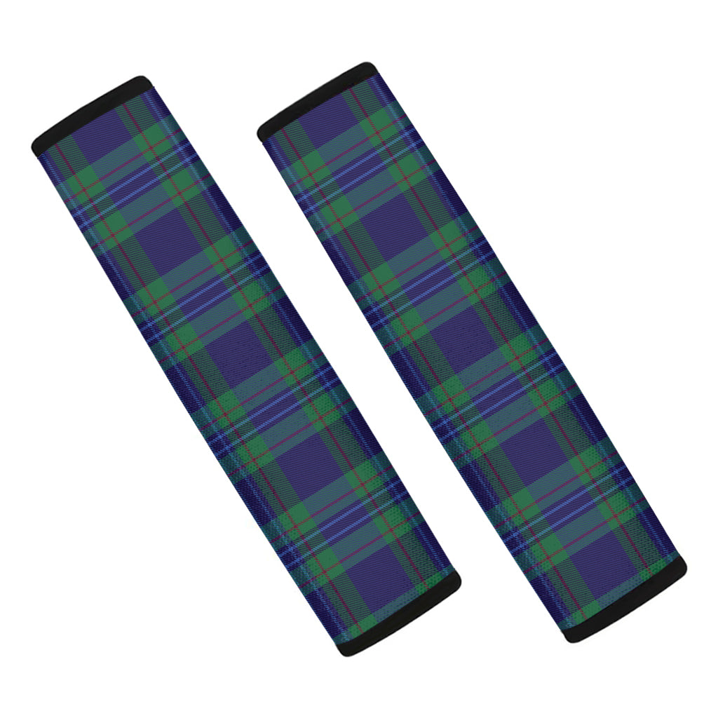 Blue Green And Red Tartan Pattern Print Car Seat Belt Covers