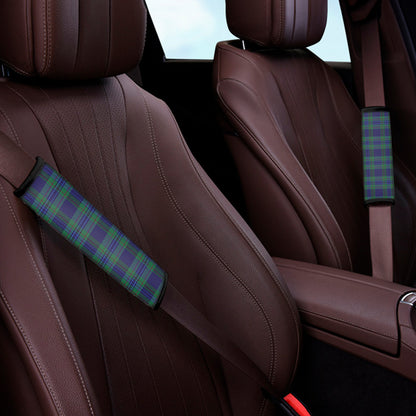 Blue Green And Red Tartan Pattern Print Car Seat Belt Covers