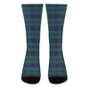 Blue Green And Red Tartan Pattern Print Crew Socks