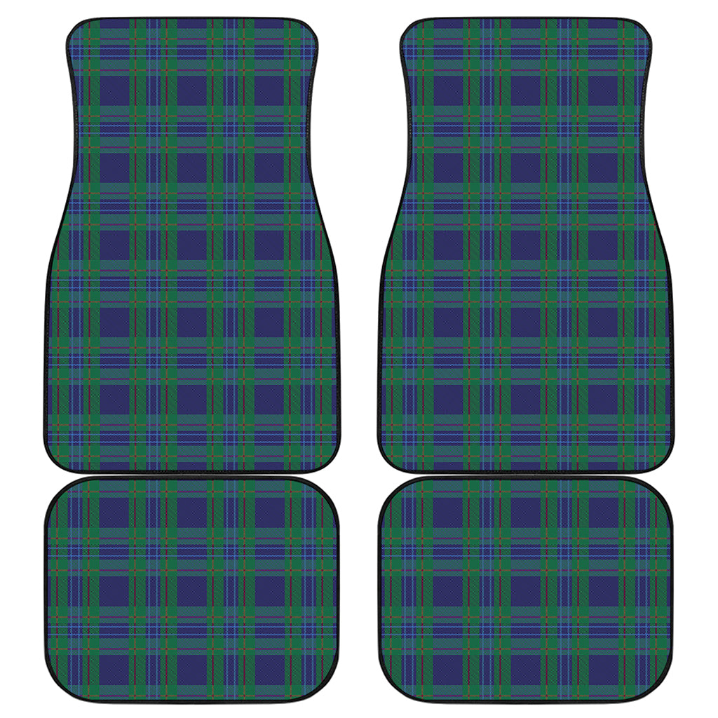 Blue Green And Red Tartan Pattern Print Front and Back Car Floor Mats
