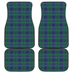 Blue Green And Red Tartan Pattern Print Front and Back Car Floor Mats
