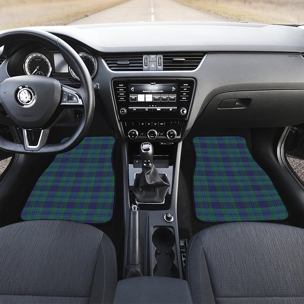 Blue Green And Red Tartan Pattern Print Front and Back Car Floor Mats