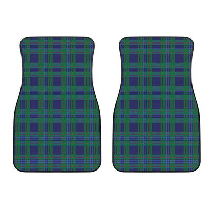Blue Green And Red Tartan Pattern Print Front Car Floor Mats